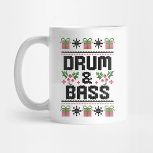 DRUM AND BASS  - Ugly Xmas Sweater (Black) Mug